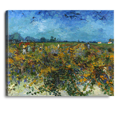 Le vignoble vert par Vincent Van Gogh. Reproduction d'art classique sur toile, estampe numérique sur toile, art mural pour la décoration intérieure
