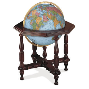 Globe terrestre illuminé bleu Statesman