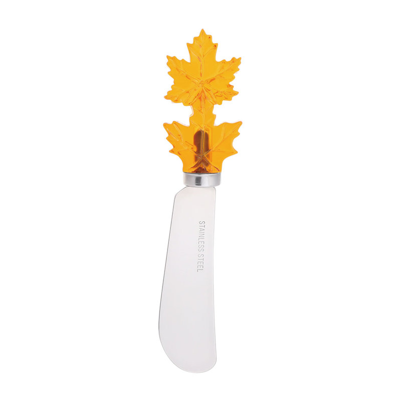 Maple Leaves Transparent Polyresin Cheese Spreader, S4