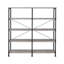 Bibliothèque ouverte à 4 tablettes en bois flotté gris et noir-175786090-175786071