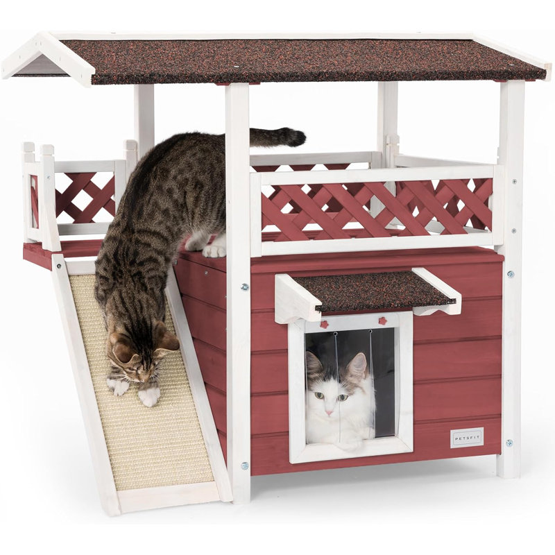 Niche pour chat à toit durable
