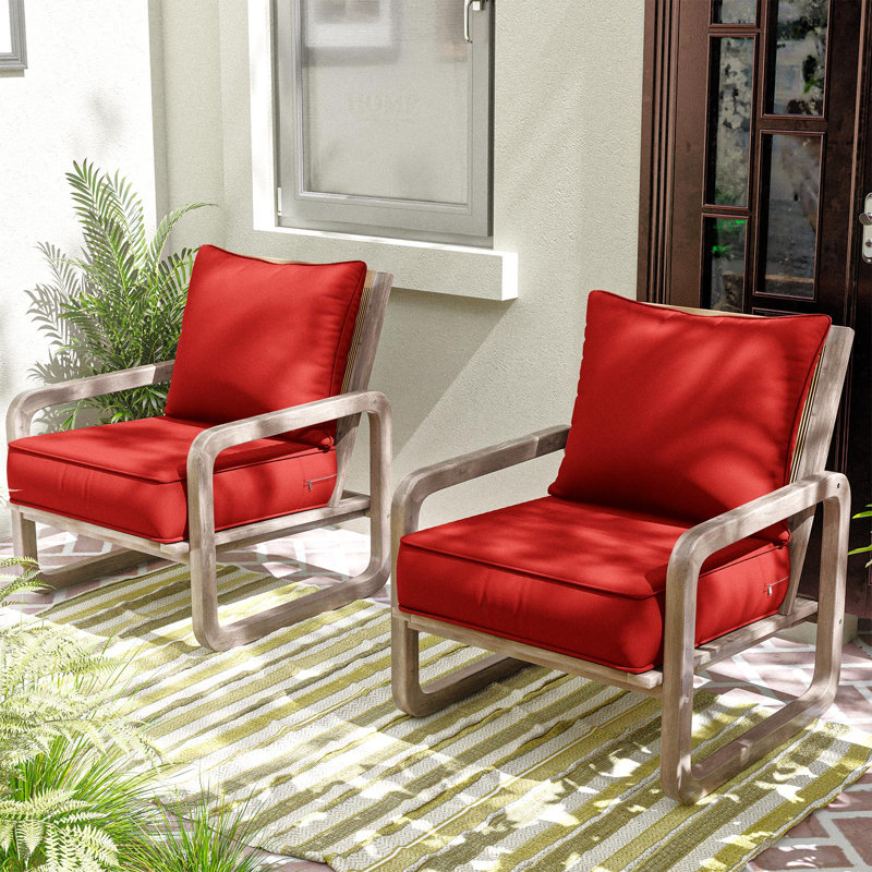 Coussin de siège / dossier d'extérieur, L 19 po x P 19 po, Rouge