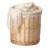  Set Of 2 Round Willow Wicker Laundry Baskets With Lids Side Handles & Removable Fabric Liners Natural Decorative Storage Hampers For Clothes Towels Blankets And Everyday Home Organization