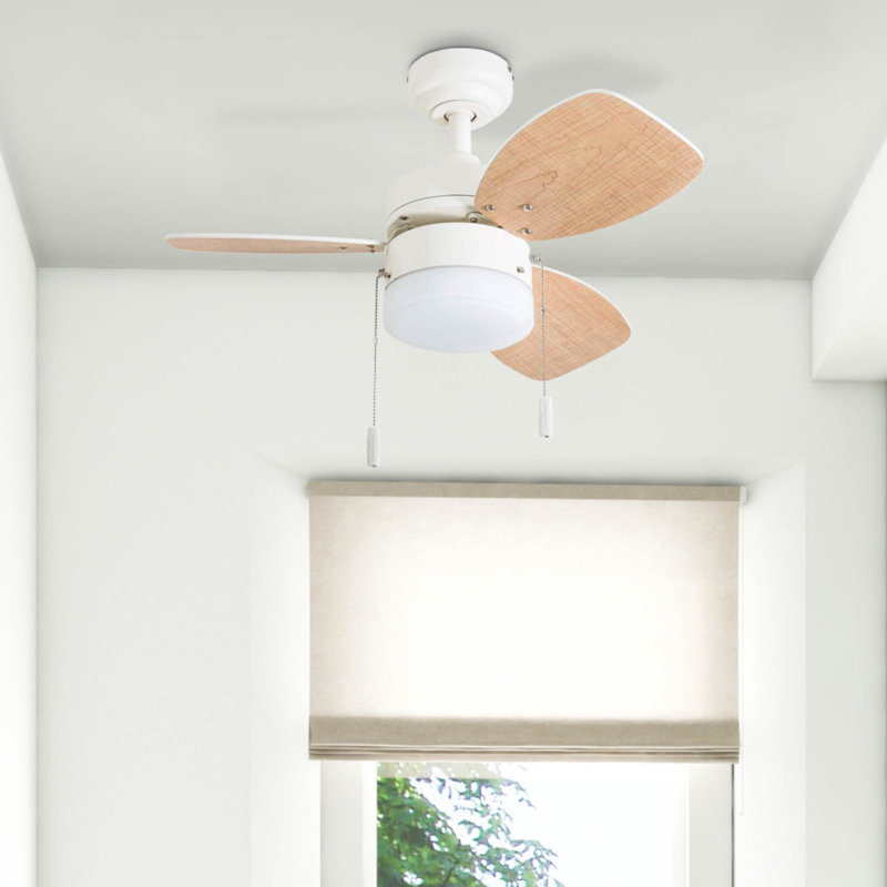 Ventilateur de plafond à DEL 3 pales avec ensemble d'éclairage inclus Ocean Breeze, Blanc