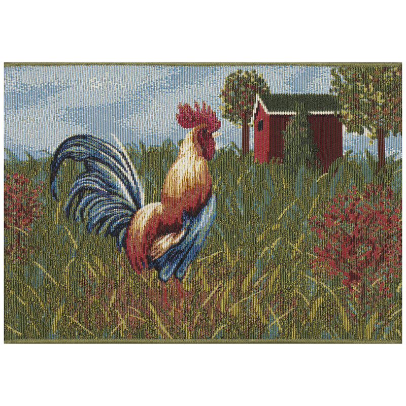 Ambernique Non-Skid Kitchen Mat, Rectangle 2' x 2'10"