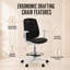  Chaise de bureau ergonomique en filet avec anneau de repose-pieds Okeysen