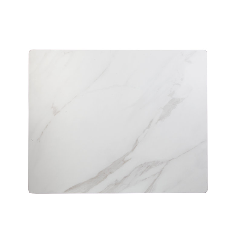 Plateau de table en pierre frittée avec fleur blanche, H 1 po x L 30 po x l 30 po