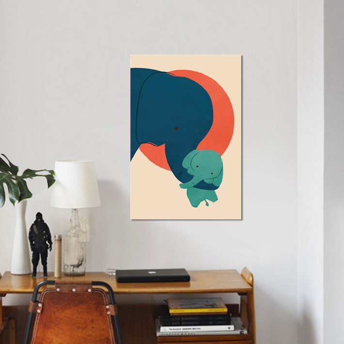 «Baby Elephant», impression sur toile, H 40 po x l 26 po x P 1,5 po, Toile tendue, Pas de tapis