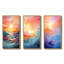 «Bold Pastel Sunset», 3 pièces sur toile-1656044344-1656044346