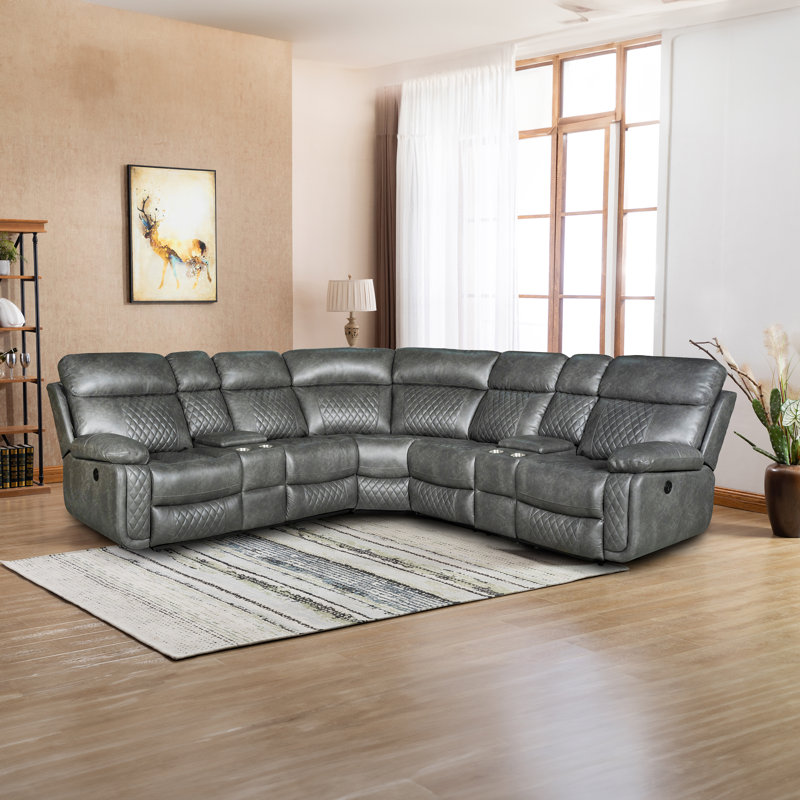 Canapé modulaire inclinable 3 pièces Infinity, Gris