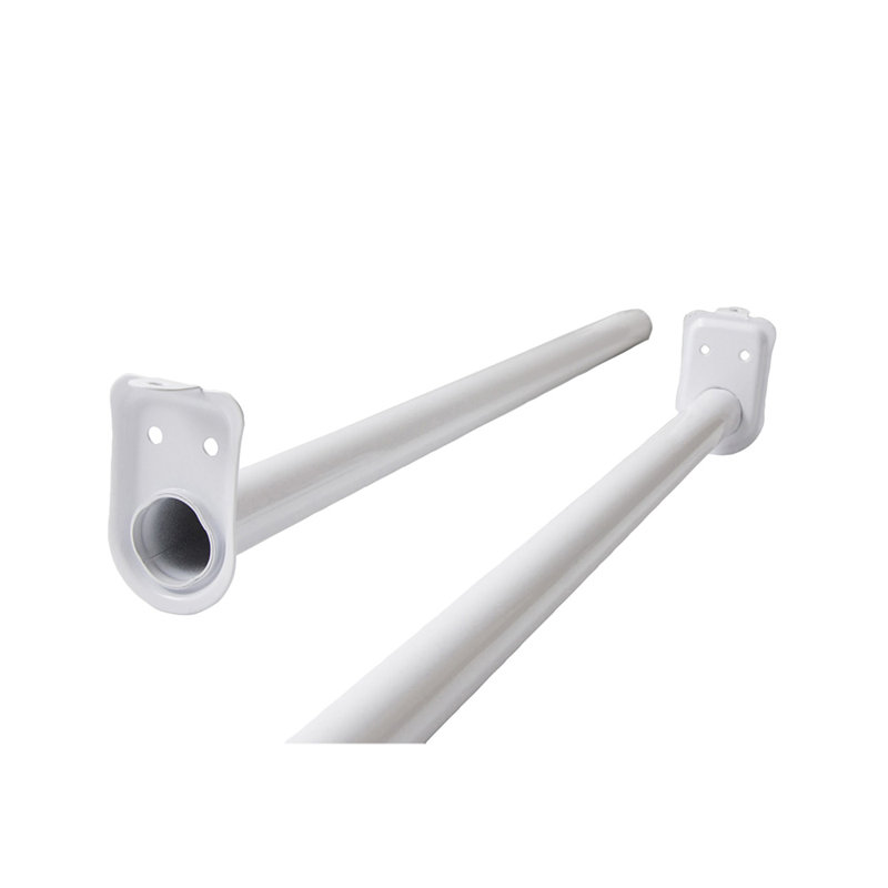 Adjustable White Steel Closet Rod, 30-48 Inch