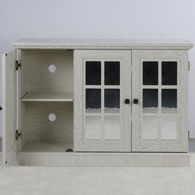 Buffet 45 po avec portes en miroir en acrylique