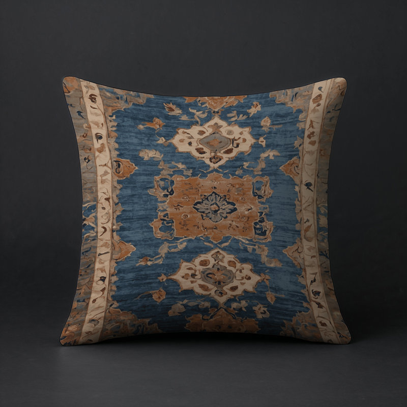 Coussin décoratif intérieur et extérieur Modern, Carré 20 po, Brun abstrait 1