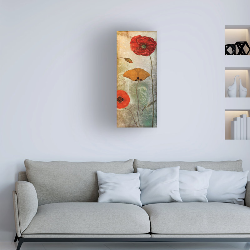 Art sur toile «Bachelor Sasha Dancing Poppies I», H 19 po x l 8 po