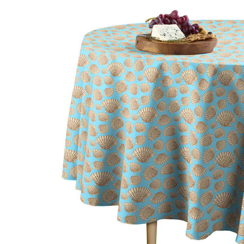 Barisan Geometric Round Tablecloth, 84" x 84"