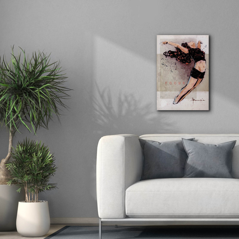 «Focus» par TM Borenstein, art mural sur toile, H 26 po x l 18 po x P 0,75 po