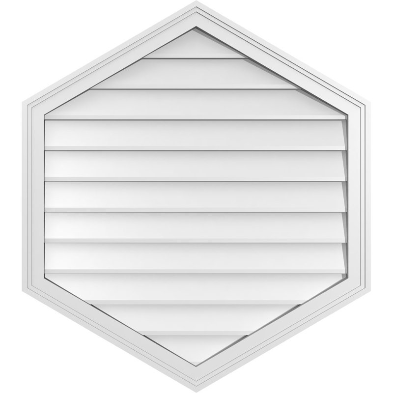 Ventilé vertical à pignon vertical 7/12 po, H 36 po x l 32 po x P 1,5 po