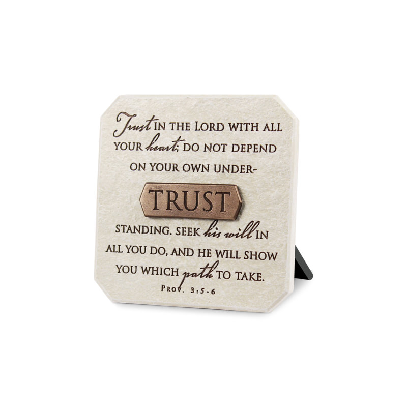 Hararat Tabletop Plaque Trust Bronze 3.75"H