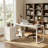 55.1" W Multi-Configuration Writing Desk with Bookcase, File Drawer & Storage Cabinet