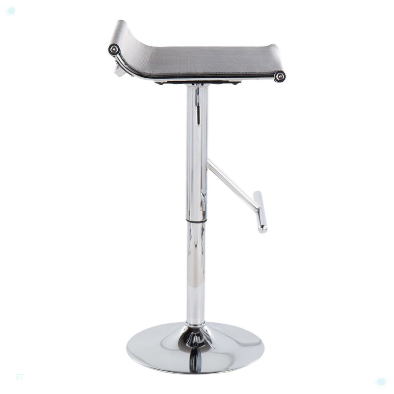 Tabouret de bar contemporain réglable, Argent