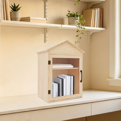 Petite armoire à livres en bois
