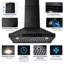 Hotte murale convertible 30 po 900 pi³ / min VENFAN, hotte de cuisine en acier inoxydable noir à 4 vitesses, lumières DEL et commandes tactiles-135233134