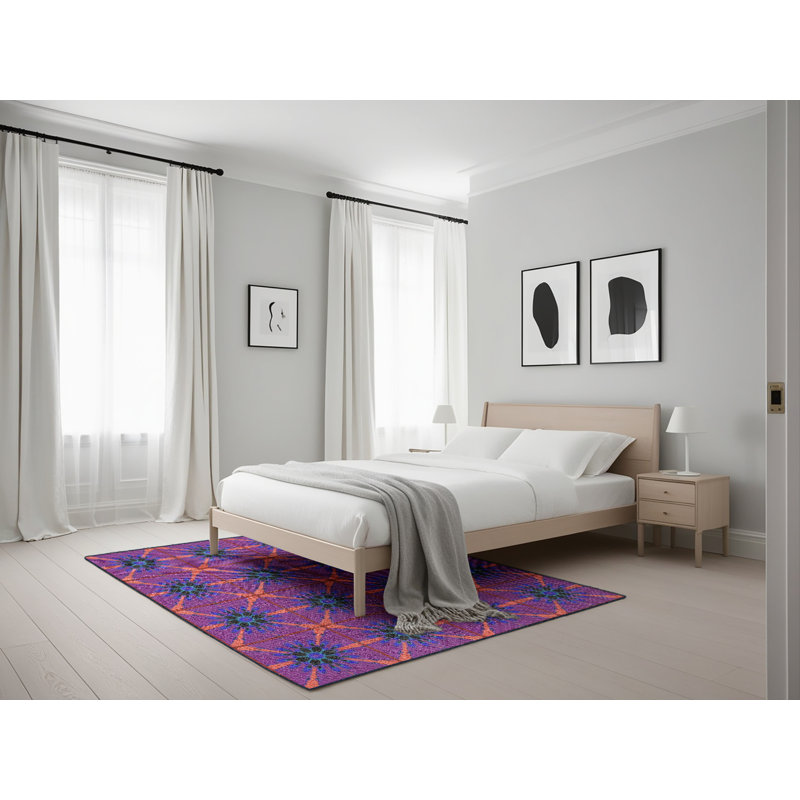 Geometric Indoor Rug, Rectangle 5' x 7'
