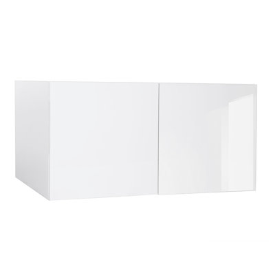 Radiance Radiance Ready to Assemble Slab Wall Bridge Kitchen Cabinet in White Gloss