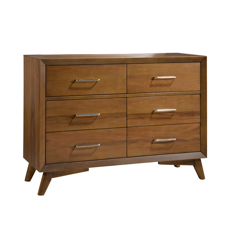Commode en bois de style Mid-Century de couleur noyer Conanso