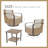 3-Pieces 2-Person Patio Swivel Wicker Seating Group with Cushions-1695258765