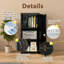 Casier en métal, armoire de rangement avec portes, petit casier avec serrure, mini casier, armoire verrouillable, armoire de rangement verrouillable, casier de rangement, casier d'école / employé, noir, 34,5 po x 15,75 po x 13,78 po-506530290