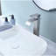 Robinet de salle de bain à cascade, robinet de meuble-lavabo à poignée simple-118546048