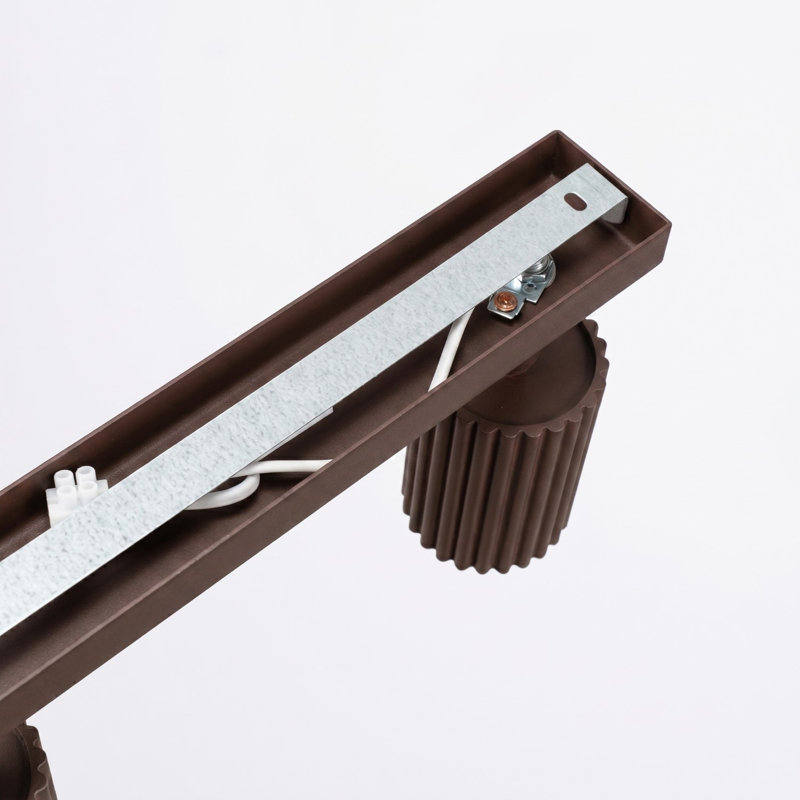 Karbon Aluminium Flush Mount, Brown, 45x6,5x16,5 cm