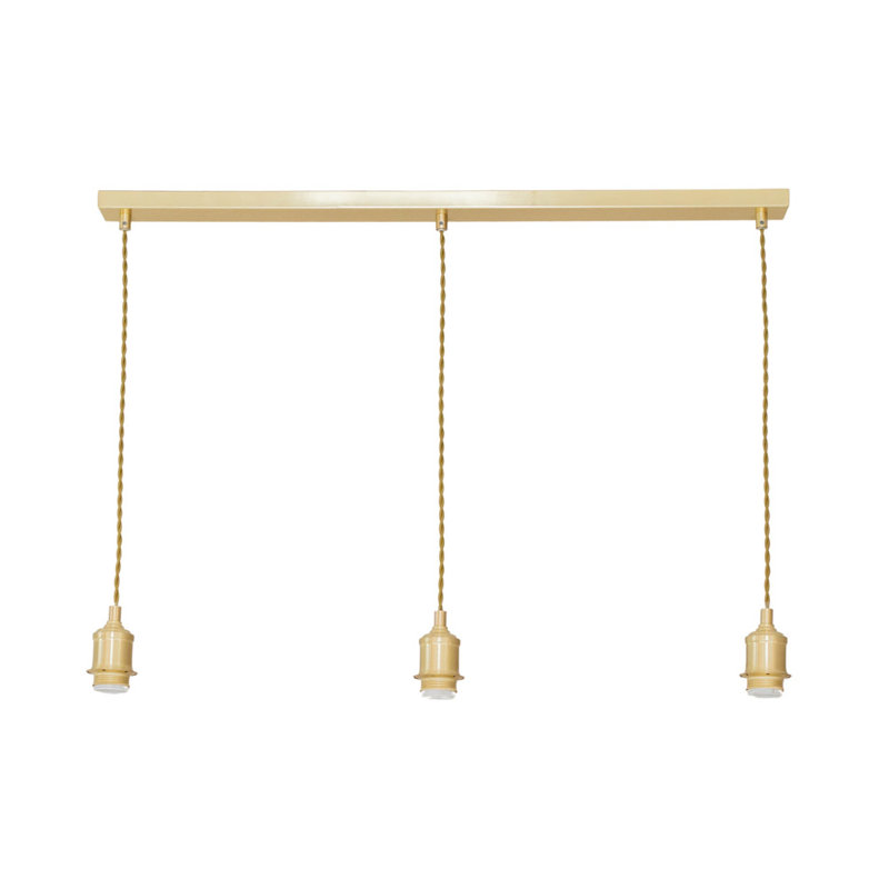 3 - Light Pendant, Brushed Gold