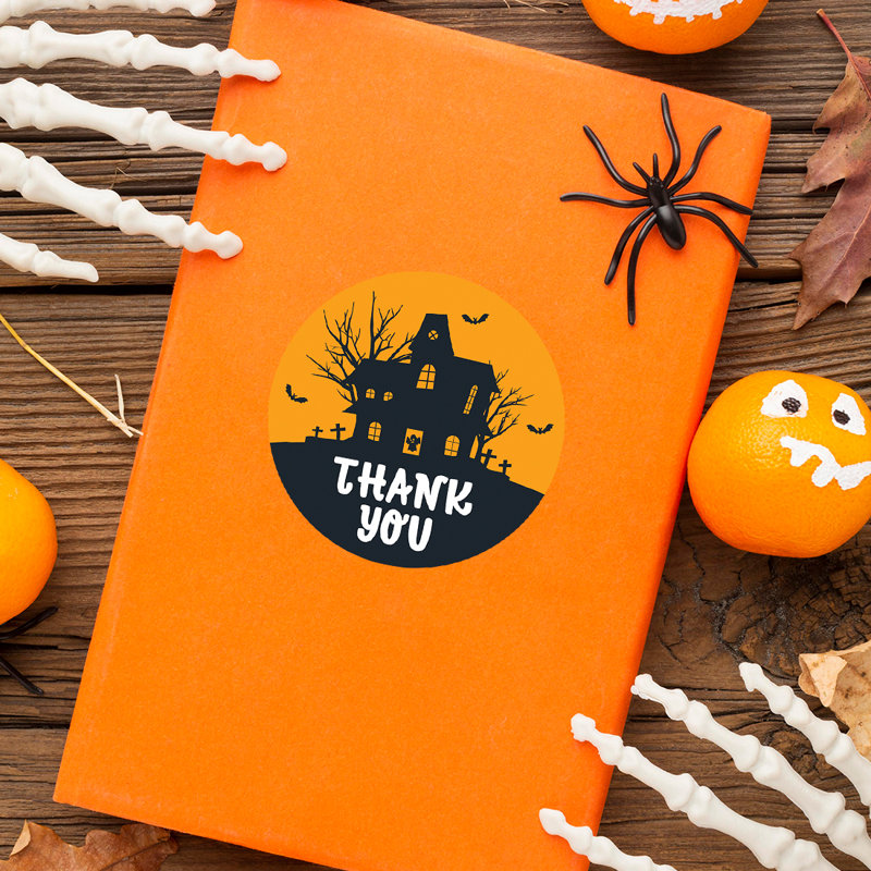 «Thank You Haunted House Happy Halloween», autocollants