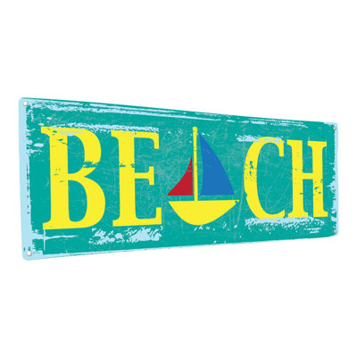 «Beach Sail Metal Sign» sur métal