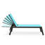 Chaise longue d'extérieur en métal avec table-89153794