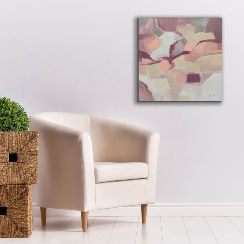 Ivy Bronx 'Mauve Facets' by Silvia Vassileva Canvas Wall Art, 26" x 26", H 26 po x l 26 po x P 1,5 po
