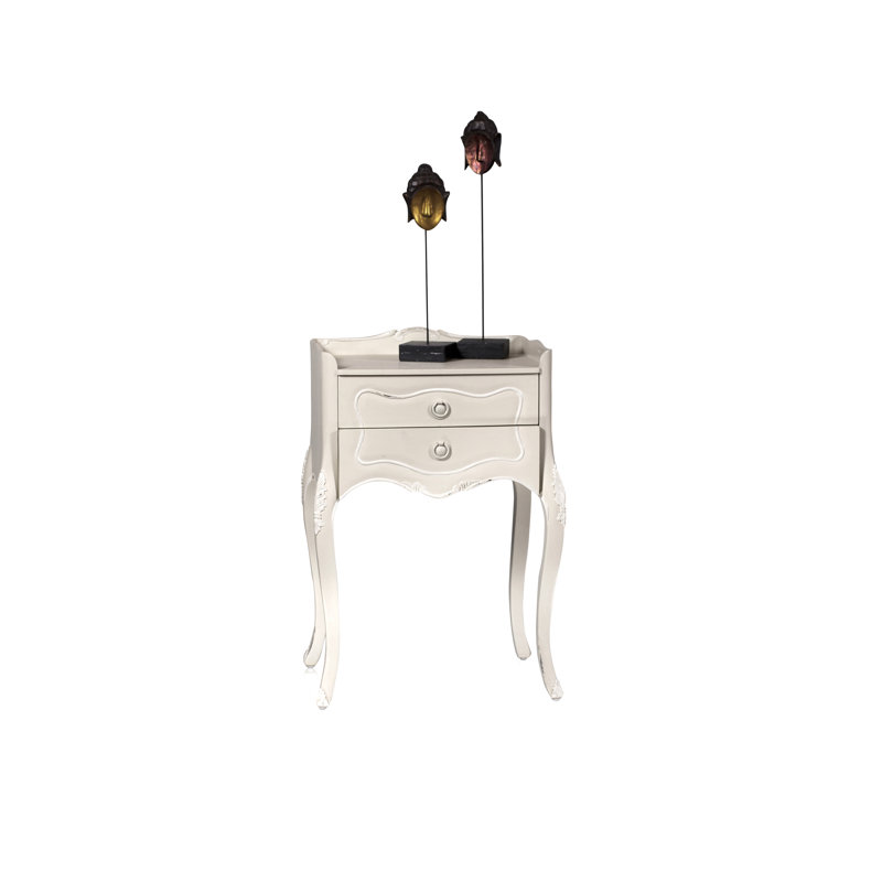 47cm W Solid Wood Bedside Table