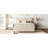 Jafrin Upholstered Platform Bed with Brick Pattern Headboard and Trundle-881874302-929568094