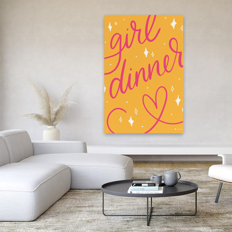 Girl Dinner - Contemporary Modern Farmhouse Bright, H 60 po x l 40 po
