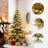 7Ft Pre-Lit Artificial Gold Mixed Christmas Tree with Glitter Decor