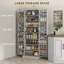 Armoire de cuisine moderne de 65 pouces avec portes et tablettes, rangement autoportant pour la salle à manger et la cuisine
