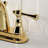 Kingston Brass English Vintage Two-Handle 3-Hole Deck Mount 4" Centerset Bathroom Faucet with Pop-Up-125039827