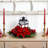 Poinsettia Berry Pine Artificial Arrangement Candelabrum
