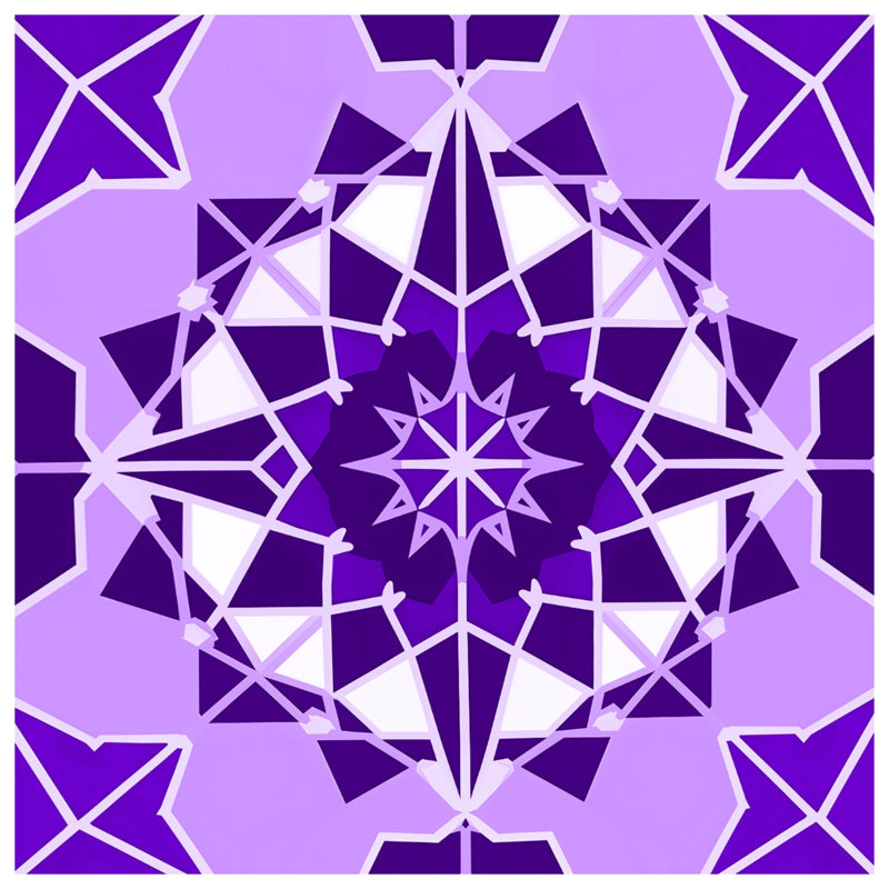 Purple Geometric Mandala Blankets, 50in W x 60in H