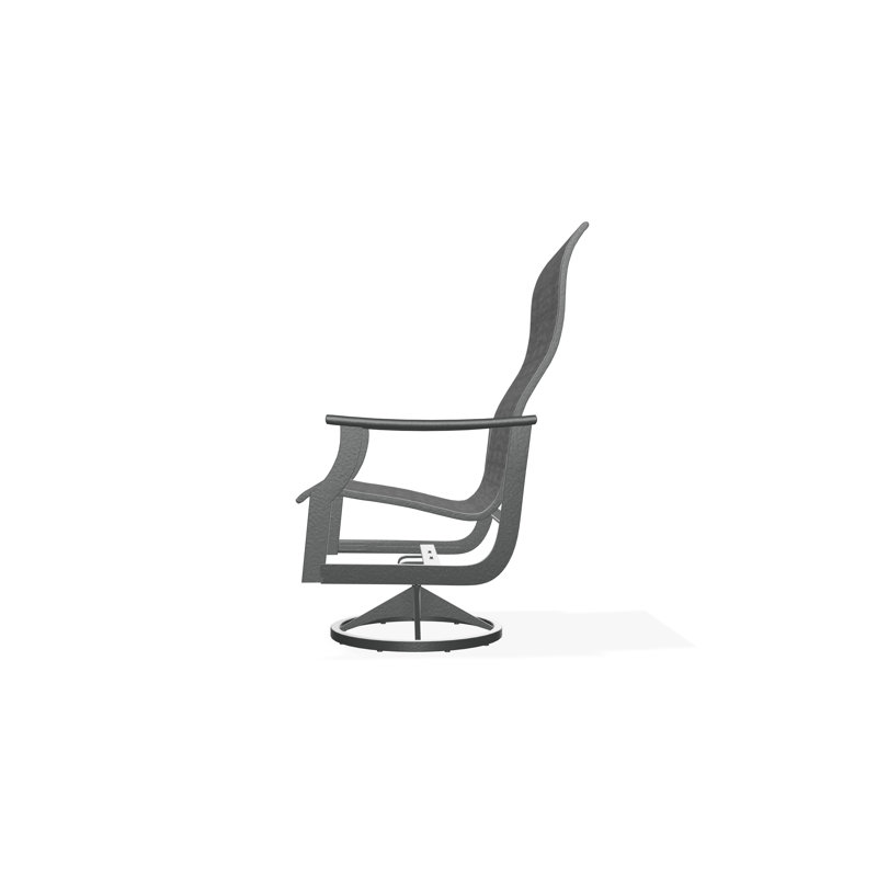 St. Catherine Polymer Outdoor Lounge Chair, Graphite, Collect Charcoal