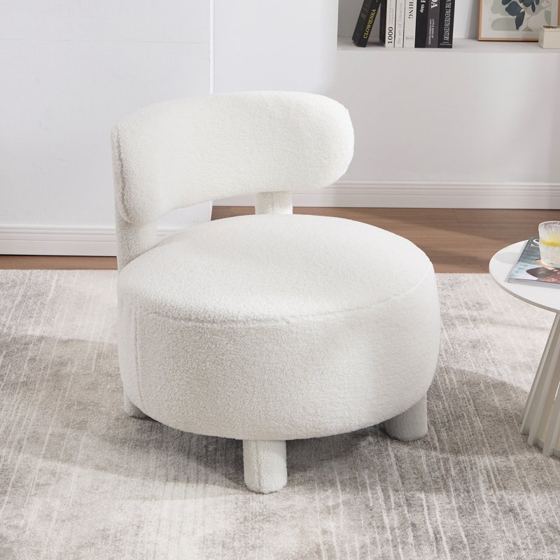 Fauteuil d'appoint sans accoudoirs, Blanc