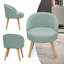 Fauteuil de lecture rembourré en lin-1117972504