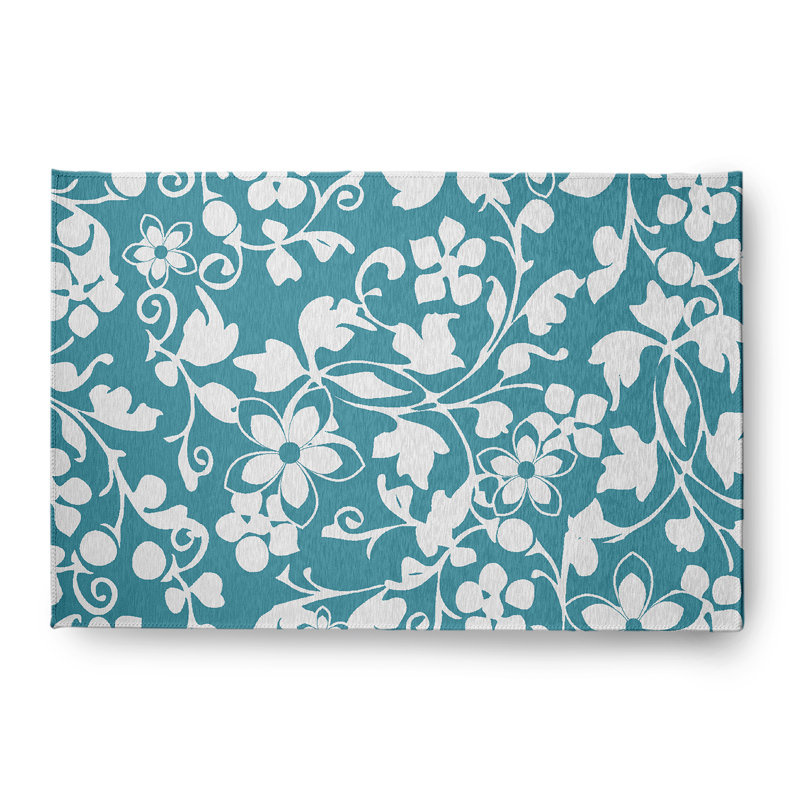 Ingunn Chenille Floral Indoor Rug, Rectangle 4' x 6'